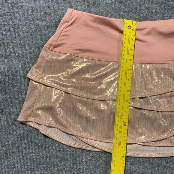 Lucky In Love Skirt Skort Womens XS Pink Metallic Scallop Tennis Golf Pickleball - Picture 5 of 8